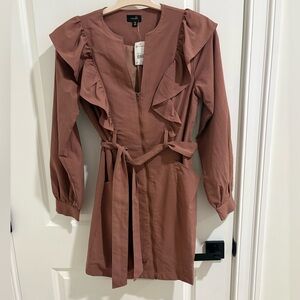 NWT Versona Dusty Pink Zip Up Dress